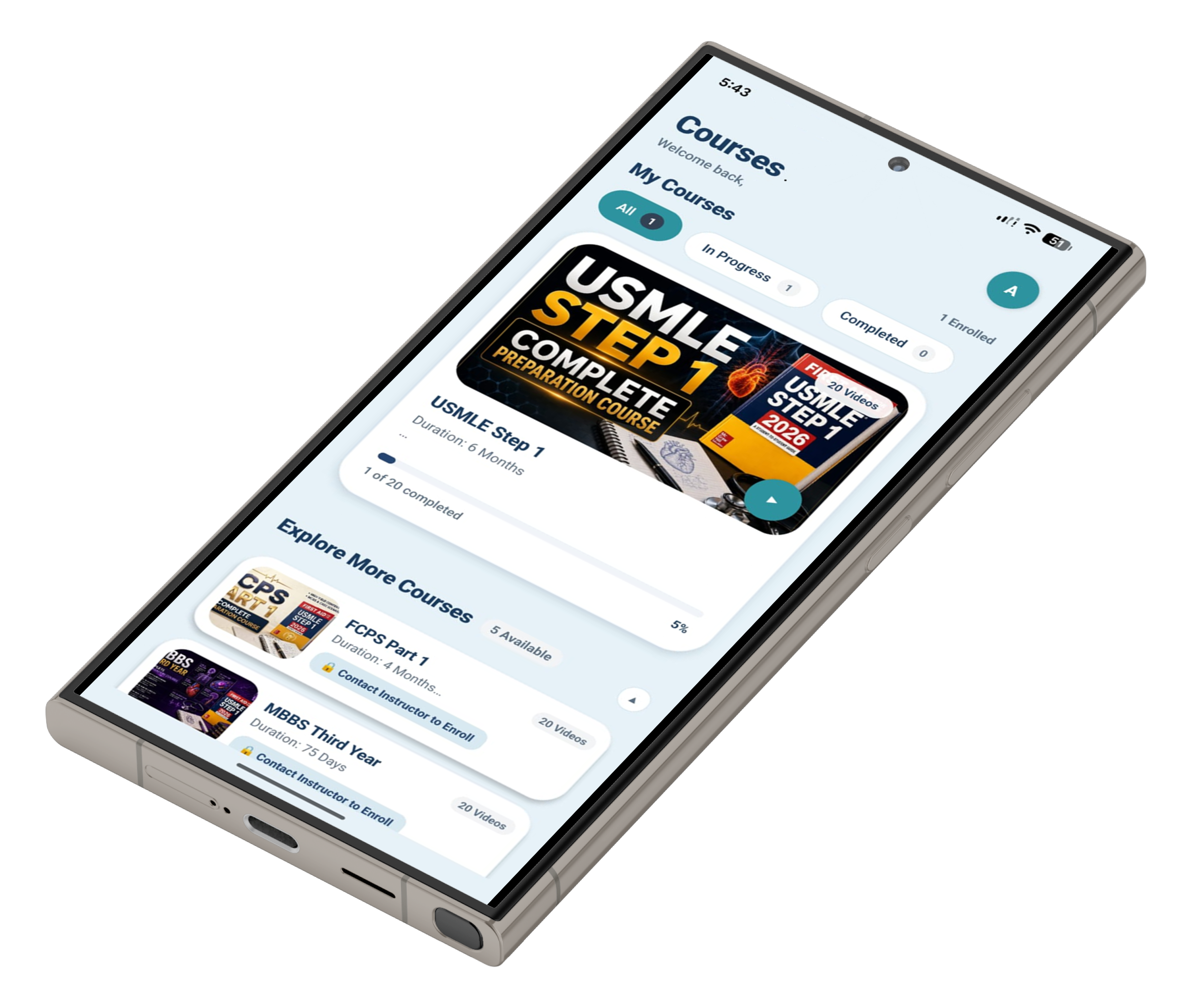 Concepts to Clinics Mobile App Screen